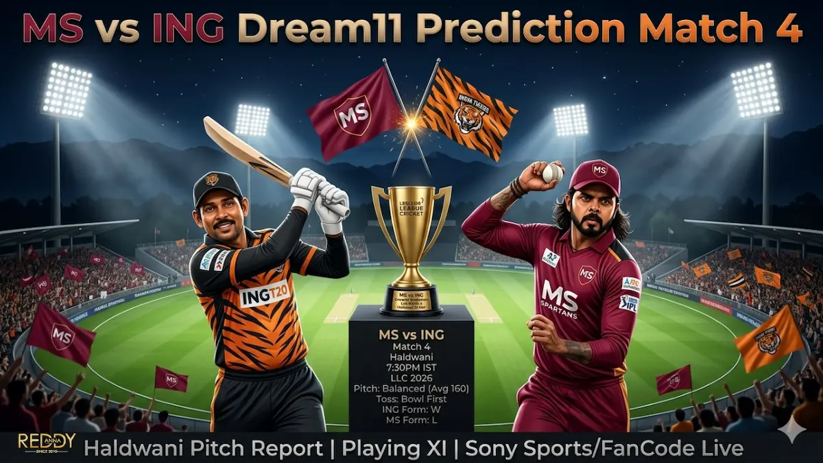MS vs ING Dream11 Prediction 4th Match