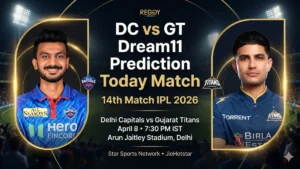 DC vs GT Dream11 Prediction Today Match 14th IPL 2026