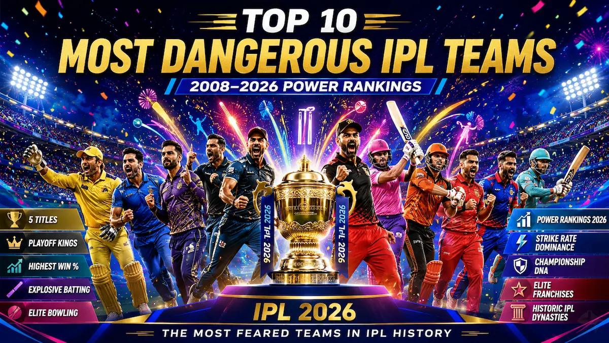 Top 10 Most Dangerous Team in IPL 2026 | Best to Worst IPL Teams Rankings
