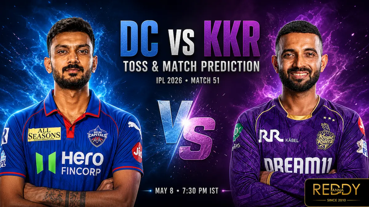 DC vs KKR Toss & Match Prediction 51st Match IPL 2026