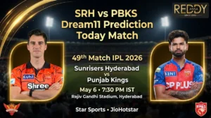 SRH vs PBKS Dream11 Prediction Today Match 49th IPL 2026
