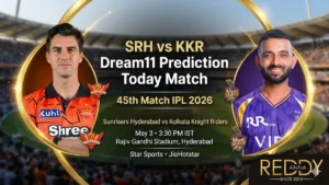 SRH vs KKR Dream11 Prediction Today Match 45th IPL 2026