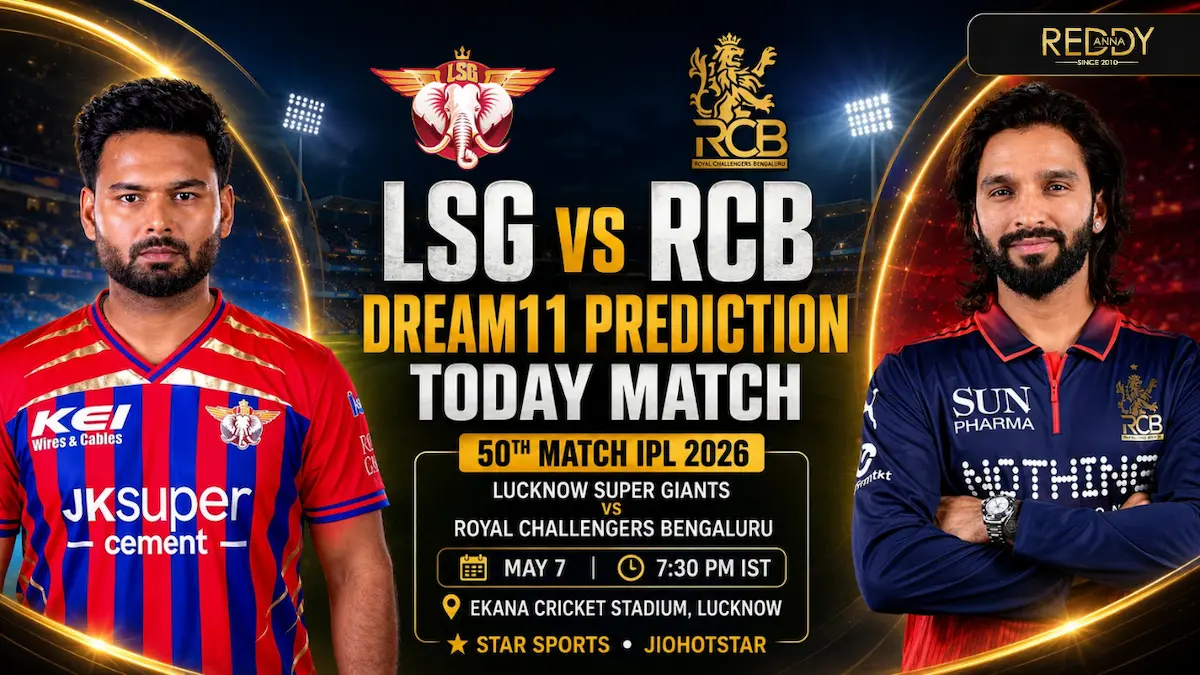 LSG vs RCB Dream11 Prediction Today Match 50th IPL 2026