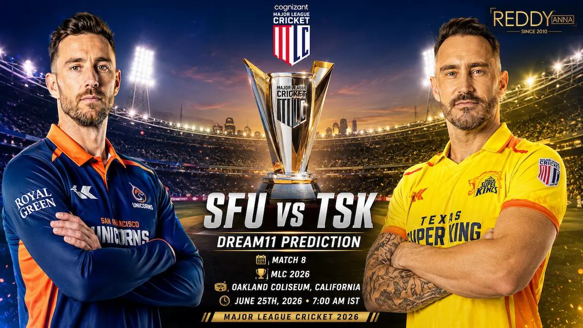 SFU vs TSK Dream11 Prediction Today Match 8th MLC 2026