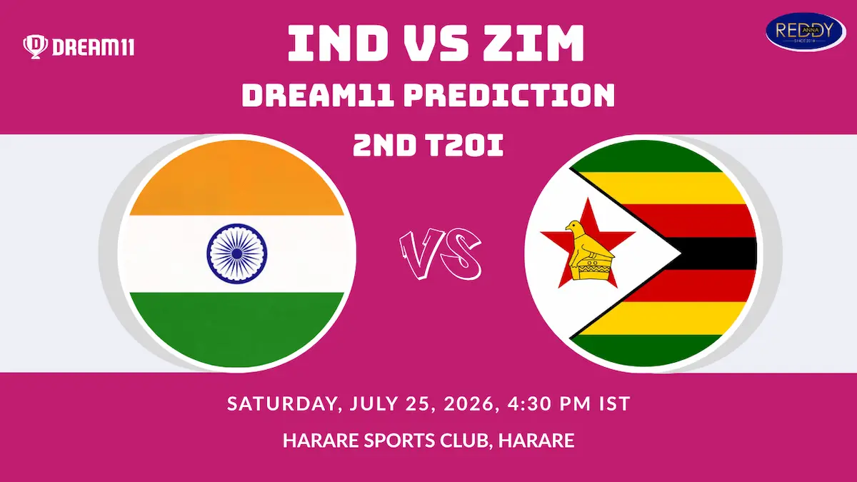 IND vs ZIM Dream11 Prediction 2nd T20I 2026