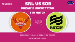 SRL vs SOB Dream11 Prediction 5th Match 2026