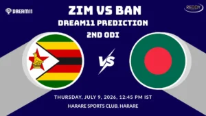 ZIM vs BAN Dream11 Prediction 2nd ODI 2026