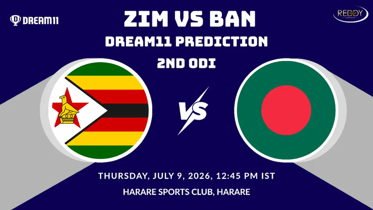 ZIM vs BAN Dream11 Prediction 2nd ODI 2026