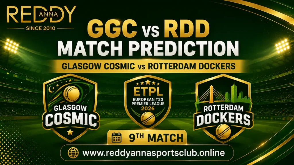 GGC vs RDD Match Prediction Reddy Anna