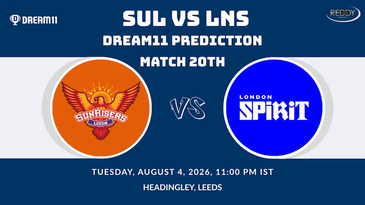 SUL vs LNS Dream11 Prediction Match 20th 2026