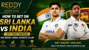Sri Lanka vs India Match Odds on Reddy Anna