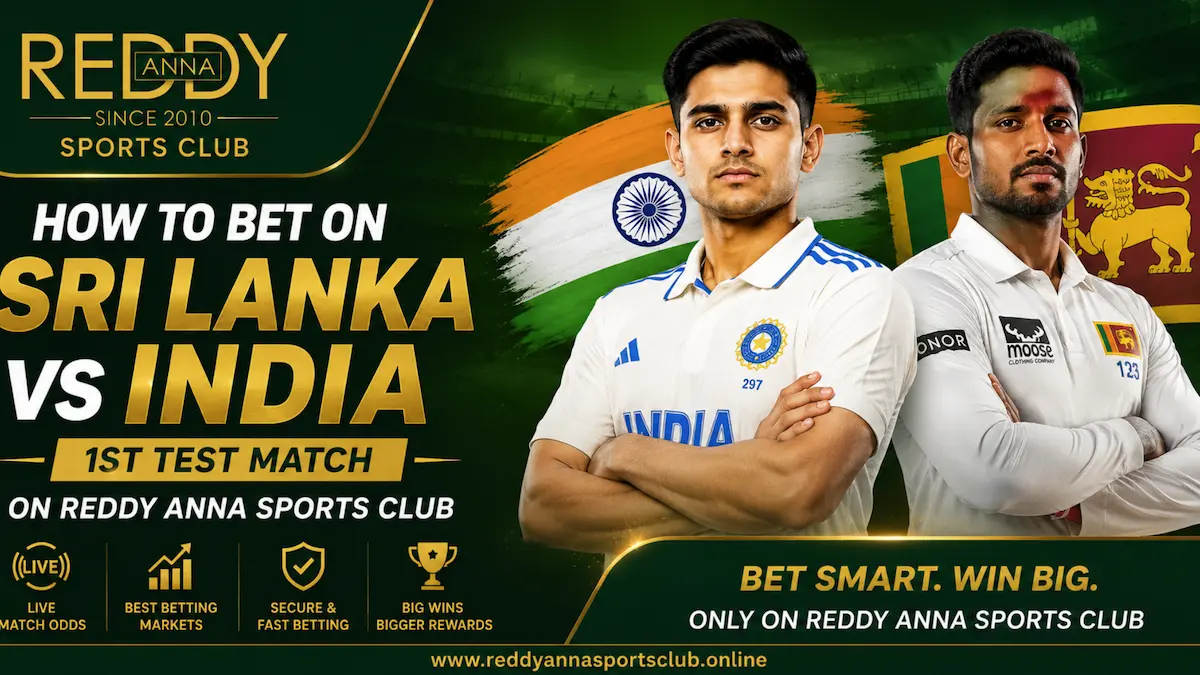 Sri Lanka vs India Match Odds on Reddy Anna