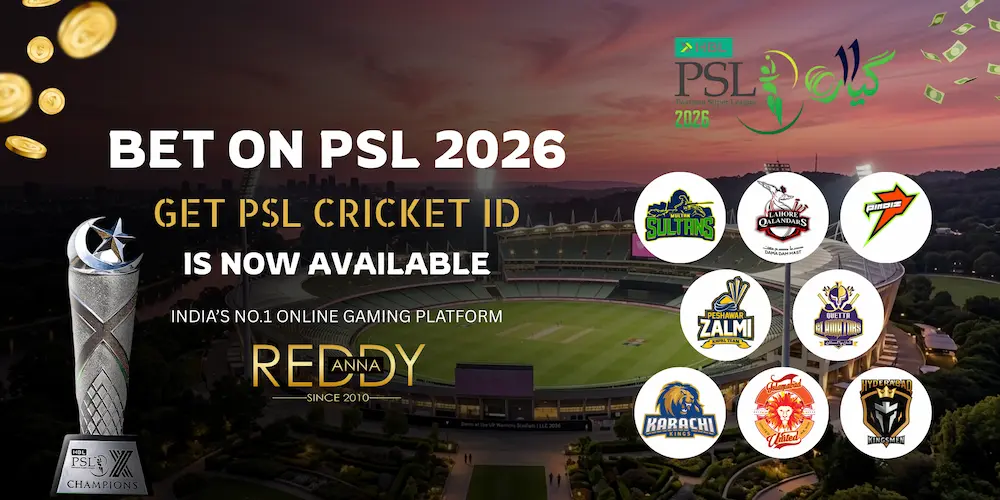 Reddy Anna Online Book PSL banner